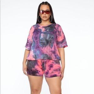 NEW! Fashion Nova TIE DYE Biker short set